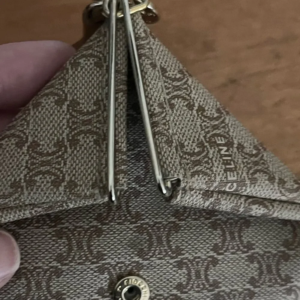 Celine Vintage Triangular Pouch with Tassel